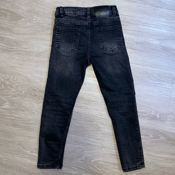 Zara boys black skinny stretch jeans sz 6 - Picture 4 of 5